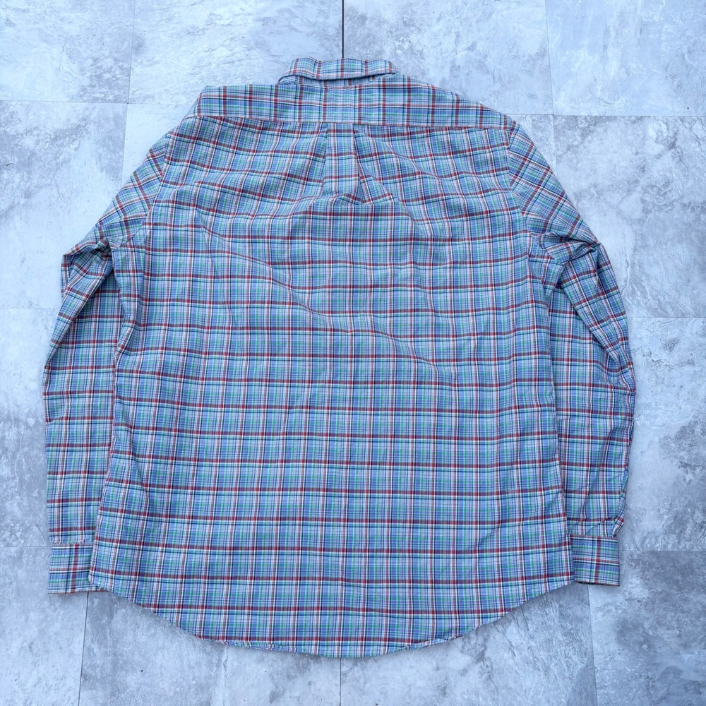 Polo Ralph Lauren Mens Large Plaid Button Down Shirt Multi Color Pony Logo L - Picture 5 of 8